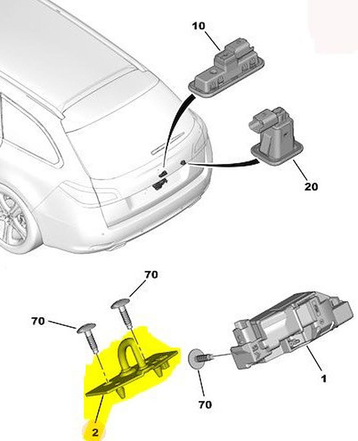 Peugeot 508 Bagaj Kaput Kilit Karşılık [Orjinal] (8724K0)